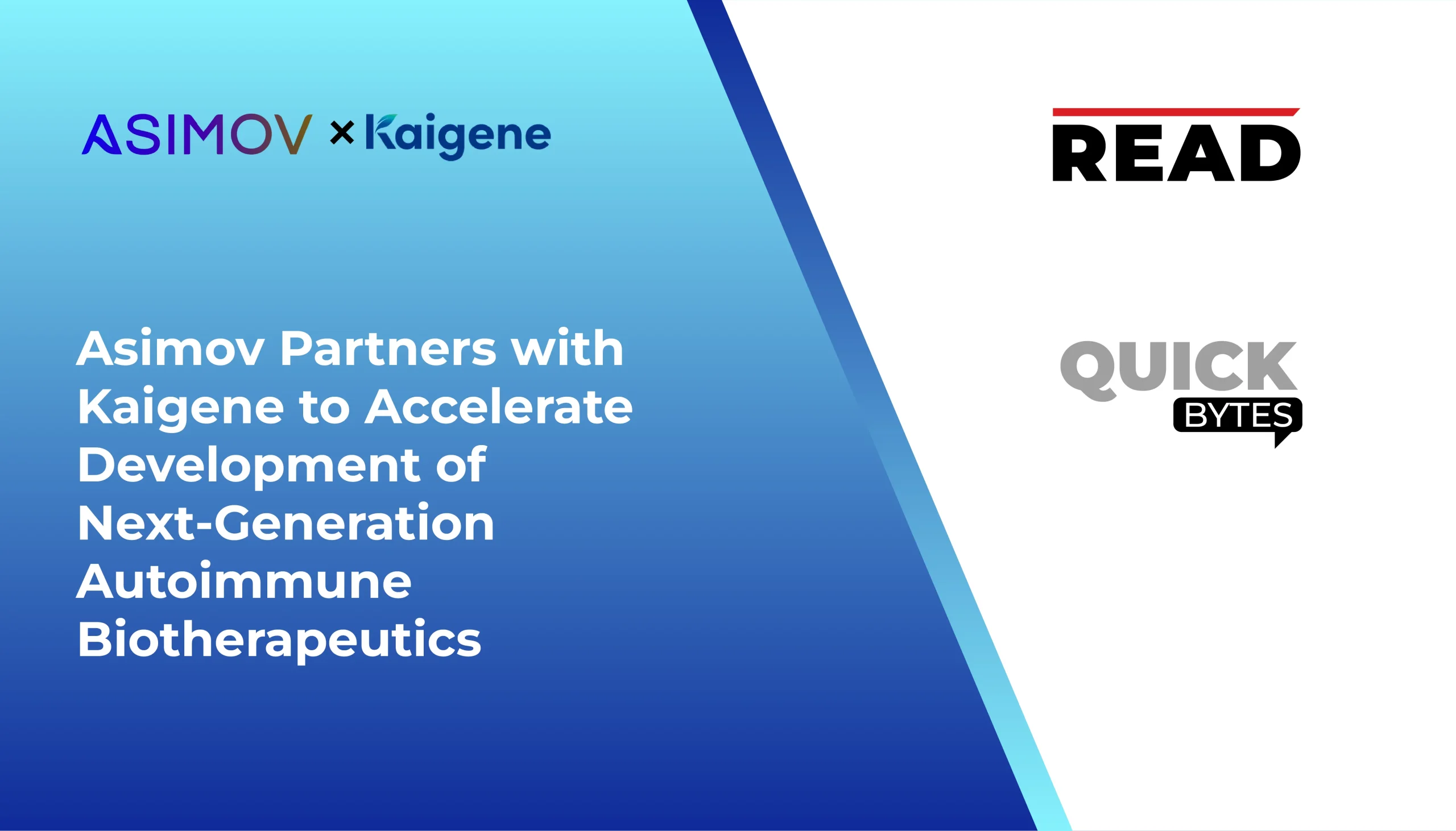 Asimov Partners with Kaigene to Accelerate Development of Next-Generation Autoimmune Biotherapeutics Asimov
