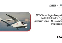 BETA Technologies Completes Multistate Electric Flight Campaign Under FAA Integration Pilot Program BETA