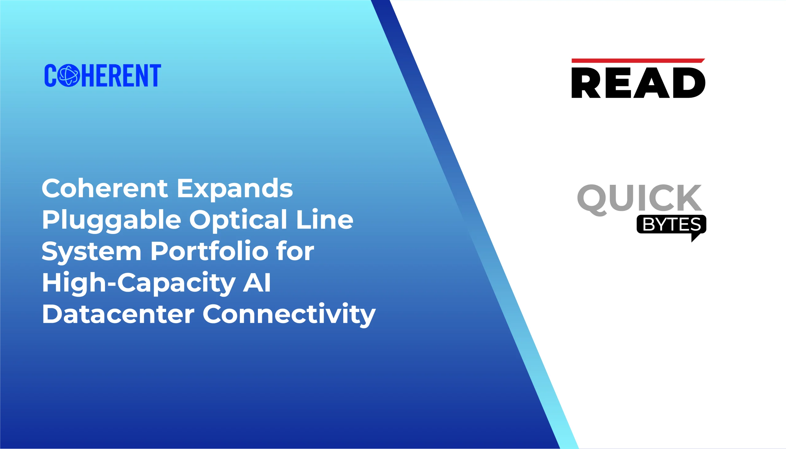 Coherent Expands Pluggable Optical Line System Portfolio for High-Capacity AI Datacenter Connectivity Coherent