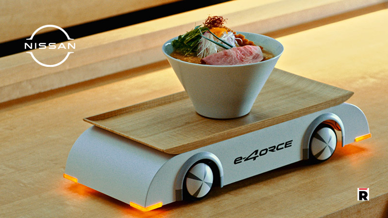 Nissan's e-4ORCE technology delivers bowl of ramen perfectly logo/Read Magazine